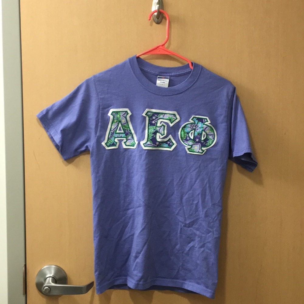 Alpha Epsilon Phi Purple/Blue Sorority Letters